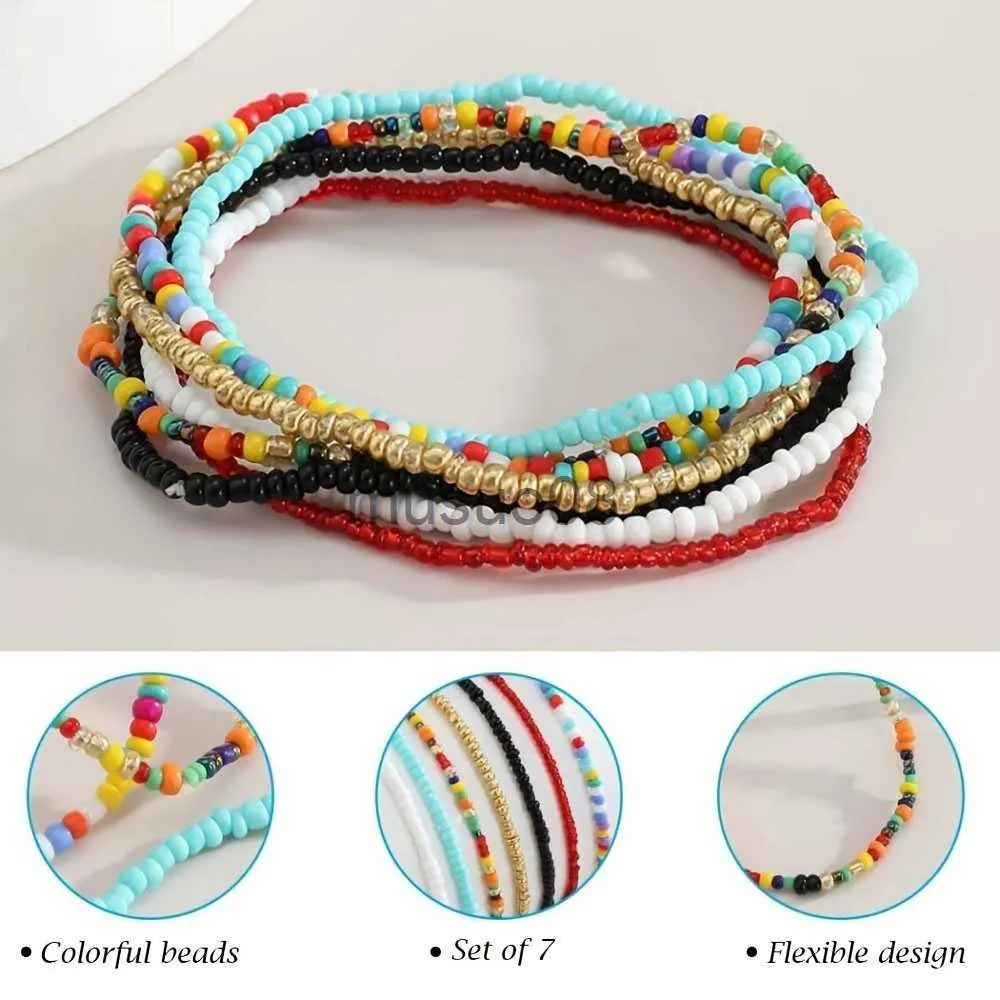 Boho Handmade Beaded African Boho Surfer Anklet Multicolor Womens Stretch Seed Rainbow Ankle Brelets J230815 From Musuo08 5.83 DHgate.Com