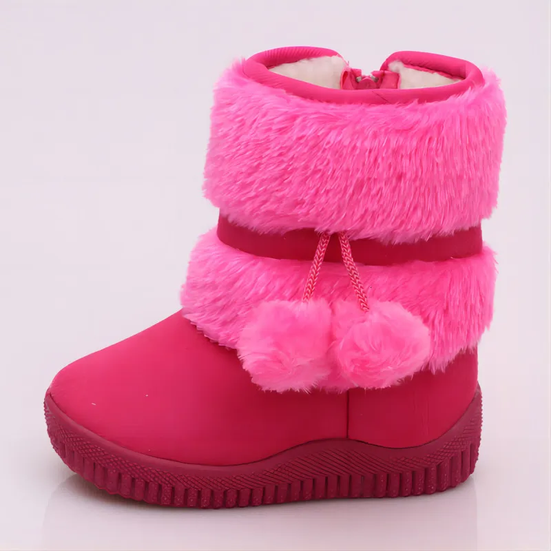 Boots Girls Snow Winter Comfortable Thick Warm Kids Lobbing Ball Children Autumn Cute Boys Princess Shoes 230814