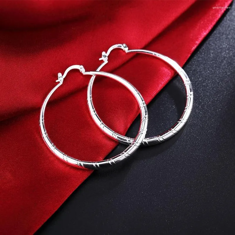 أقراط Hoop 925 Sterling Silver 3CM 4CM 5CM