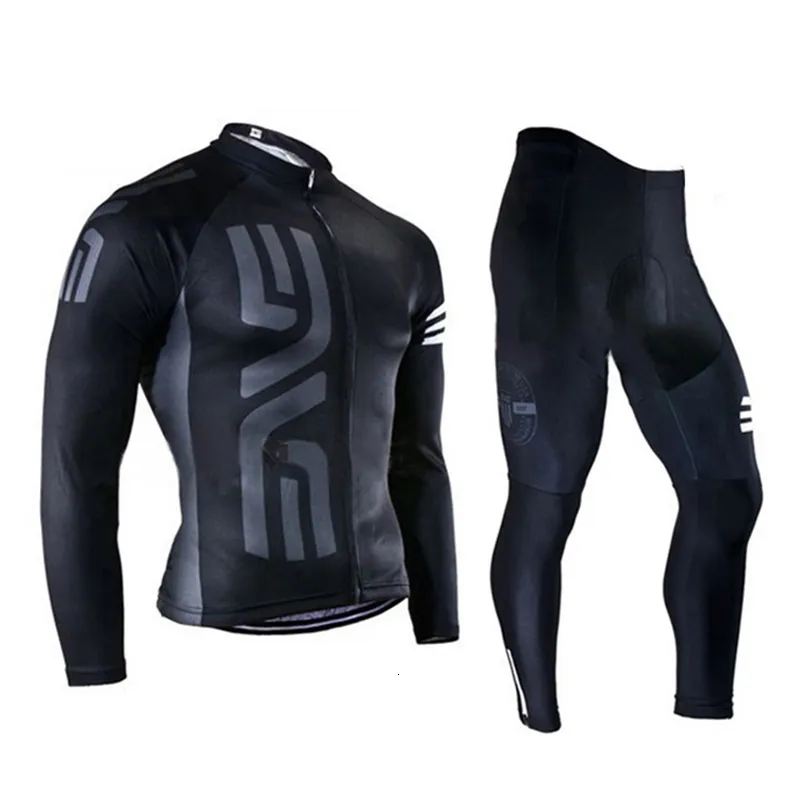 Cycling Jersey stelt lange mouw voor mannen fietskledingbroek met gelvulding Breathable Summer 230814