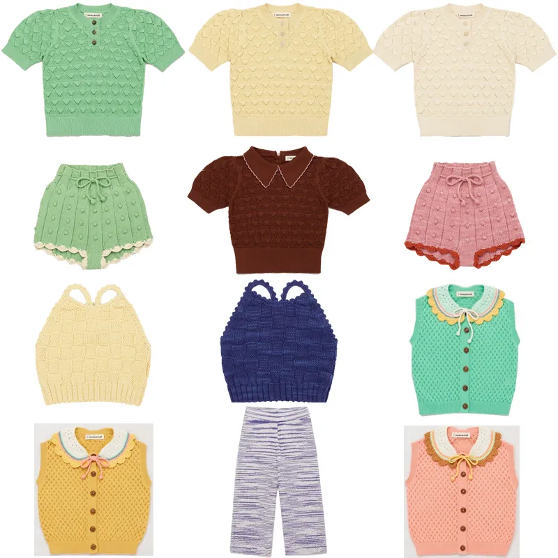 Abiti abbinati per famiglie per bambini magliette M P Brand Brand Summer Girls carino magnifica a maniche corte di alta qualità per bambini in cotone abiti 230814