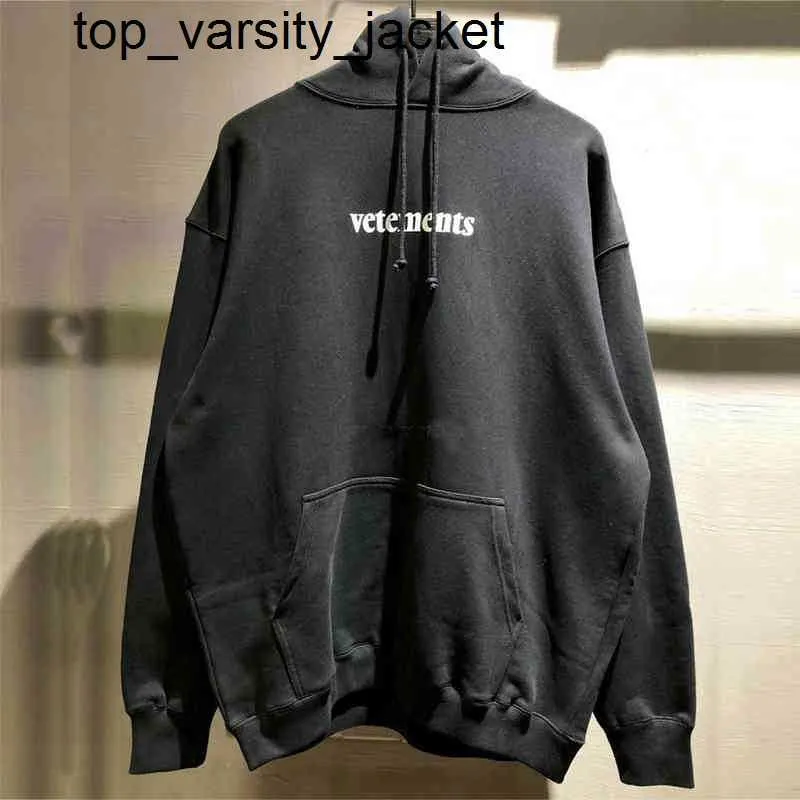 Yeni 23SS gevşek işlemeli VTM Hoodie Erkek Kadın Moda Markası En İyi VTM Pullover Hoody Big Patch Sweatshirts Bayan Erkek Hoodie