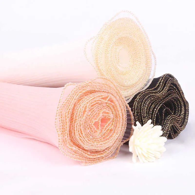 1pc Floral Wrapping Paper For Bouquets With Organza And Mesh