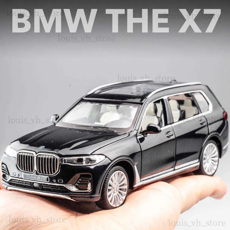 1 32 BMW X7 SUV Alaşım Model Araba Oyuncak Diecasts Döküm LDREN ARAÇ T230815