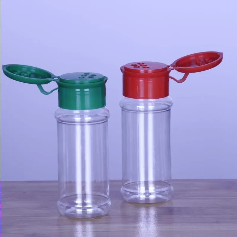 Set di bottiglie di spezie vuote in plastica per conservare sale, pepe e condimenti per barbecue, bottiglie di shaker glitterati da 60 ml/2 oz Lwmha