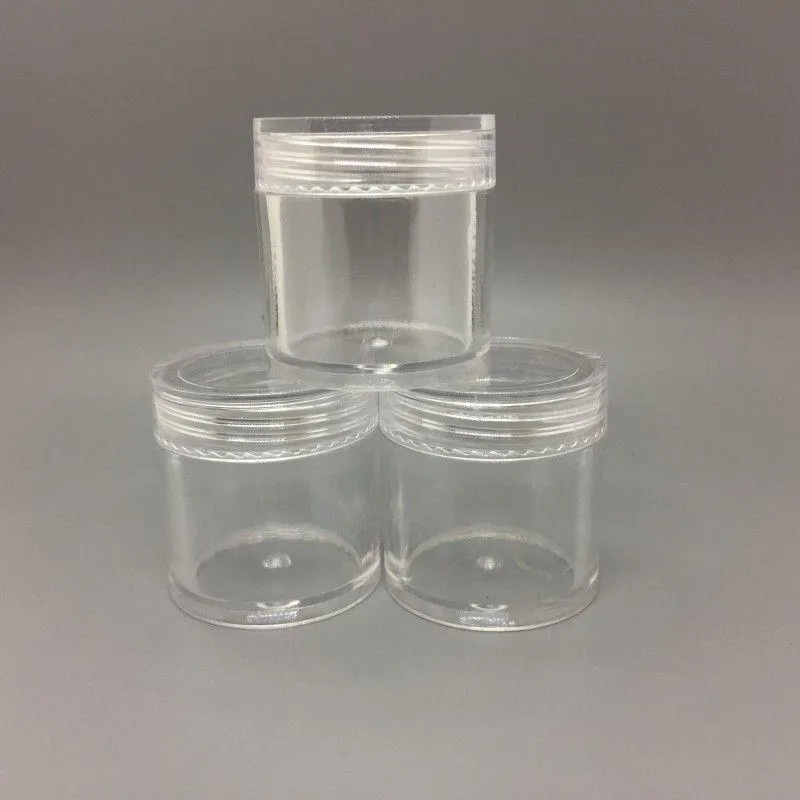 10G ML rond en plastique crème pot vide récipient cosmétique échantillon pot vitrine emballage cosmétique 10ML Mini bouteille en plastique Puleq