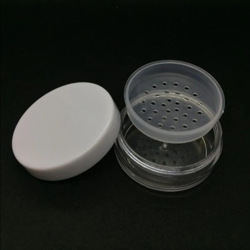 Empty loose powder jar 20g Cosmetic powder case with sifter black 20ml big loose powder case Oojox