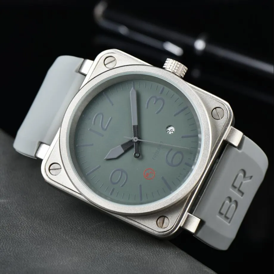 Relojes de diseñador para hombre Reloj cuadrado de moda hombre Reloj de pulsera mecánico automático BR para negocios Relojes de pulsera para mujer Reloj deportivo Movimiento Orologio da uomo