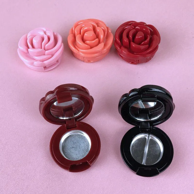 05-07G A beleza Design de flores de rosa vazia Caixa de maquiagem, Lip Gloss Lipstick Balm Creme Diy Palette Eyeshadow Bush Solder Case With Aluminu DVIP