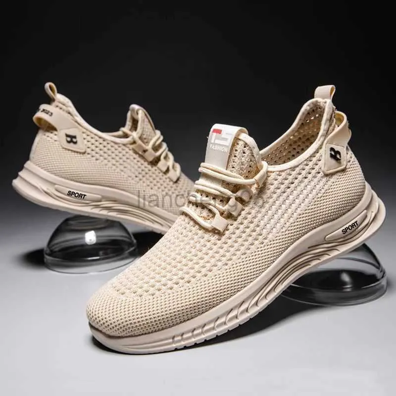 Scarpe eleganti maschi sneakers in maglia le lac-up sneaker a piedi leggero traspirante scarpe da uomo taglia 39-48 zapatillas hombre x230519