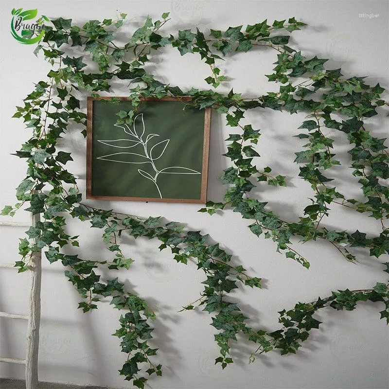 Dekorativa blommor 6st konstgjorda eukalyptus Garland Silk Vine Fake Ivy Creeper Greenery Plants Wreath For Wall Room Garden Wedding Party