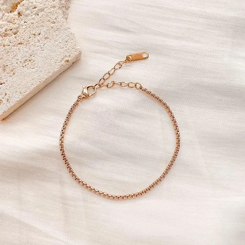 Link Braccialetti S Ladies Rose Gold Silver Colore inossidabile Bracciale in acciaio Sesso Sedo gioielli da regalo per uomini per la tua ragazza