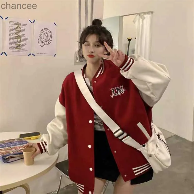 Deeptown Harajuku Y2K Oversized Bomber Jackets Women Letter Afdrukken Borduurwerk Varsity Baseball Jacket Vintage Koreaanse streetwear HKD230815