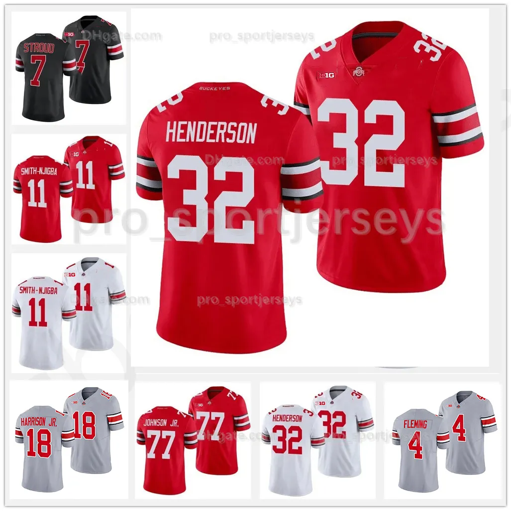 Özel Marvin Harrison Jr. Futbol Forması Ohio State Buckeyes Sonny Styles Emeka Egbuka J.T. Tuimoloau Jack Sawyer Treveyon Henderson Eddie George Kyle McCord Tate