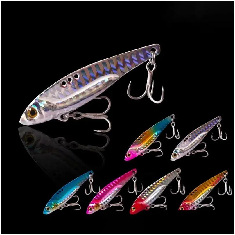 Metal Vib Blade Best Minnow Bait With 3D Eyes Sinking Vibrration