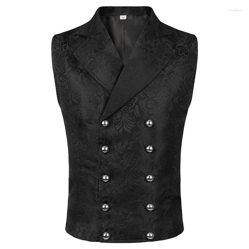 Men's Vests Waistcoat Spring And Autumn Wedding Host Retro Dress Fashion Casual Plus-Size Coat