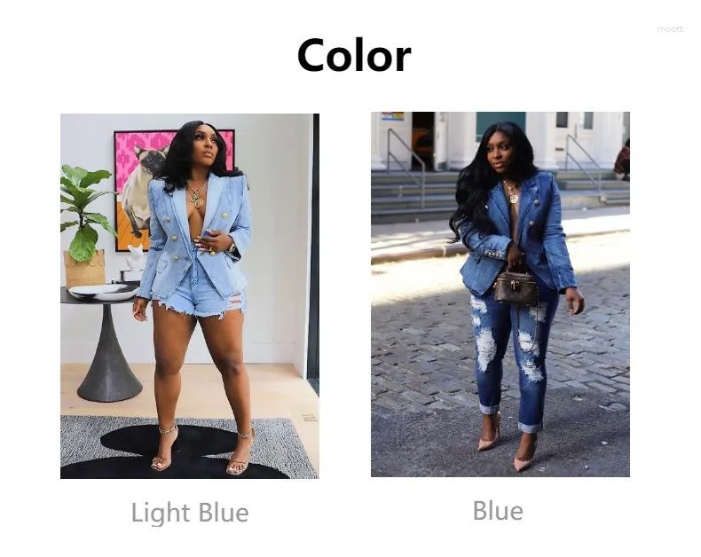 Elegant denim top suits for womens