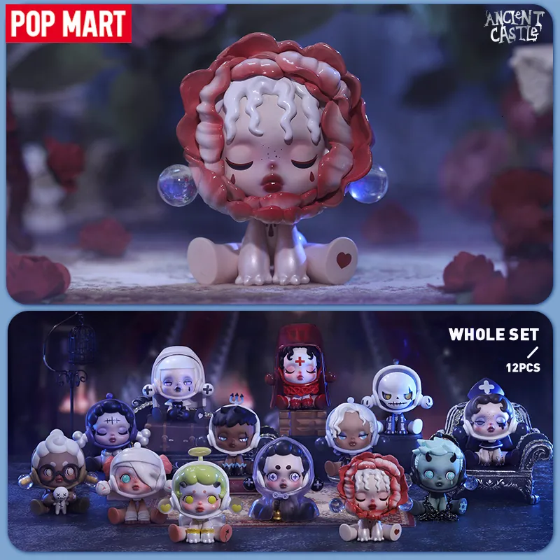 Blind Box Pop Mart Skullpanda Ancient Castle Series Mystery Box 1PC12PCS Kolekcjonowany Śliczne Blind Box Kawaii Figury 230814