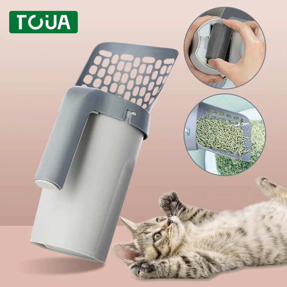 Otros gatos suministran una cucharada de basura con bolsas Bolsas de gran capacidad portátil de pala portátil de pala auto limpieza 230815