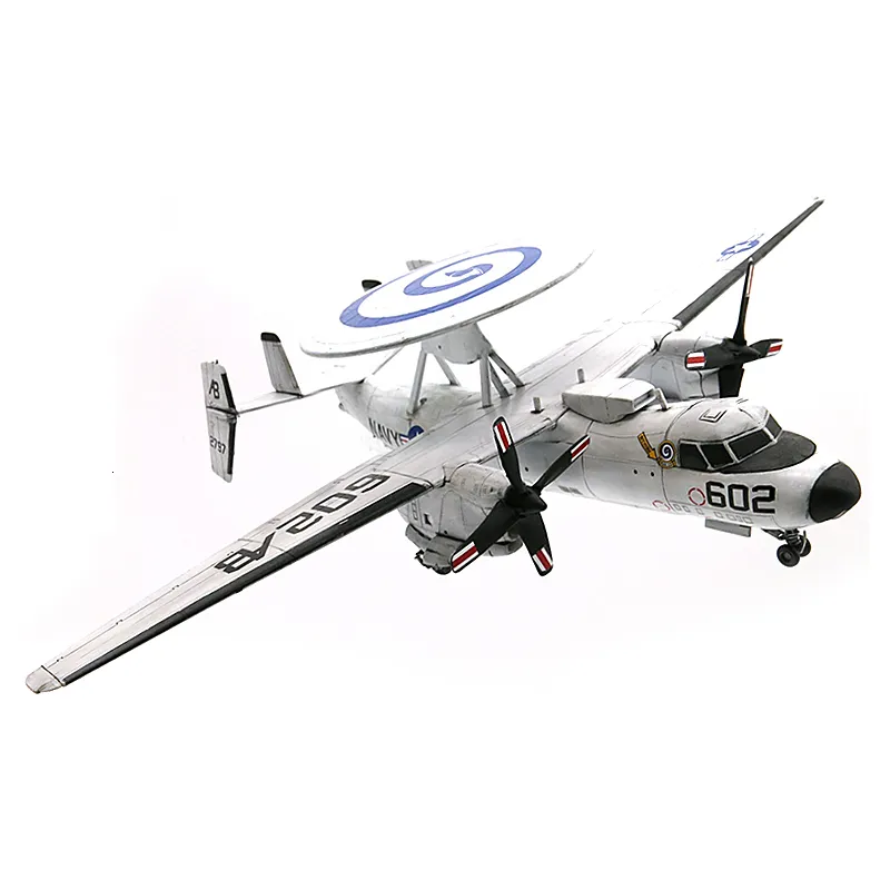 航空機Modle 1/72飛行機モデル米国E-2C Hawkeye Airborne早期警告航空機アセンブリモデルDIY軍事おもちゃ230814