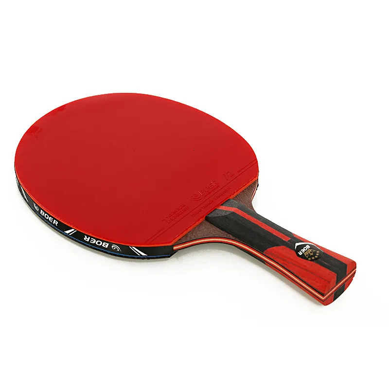 Bord Tennis Raquets Boer Table Tennis Rackets 6 stjärnor Ayous 52 lager Trästruktur med racketpåse 7.6 230815