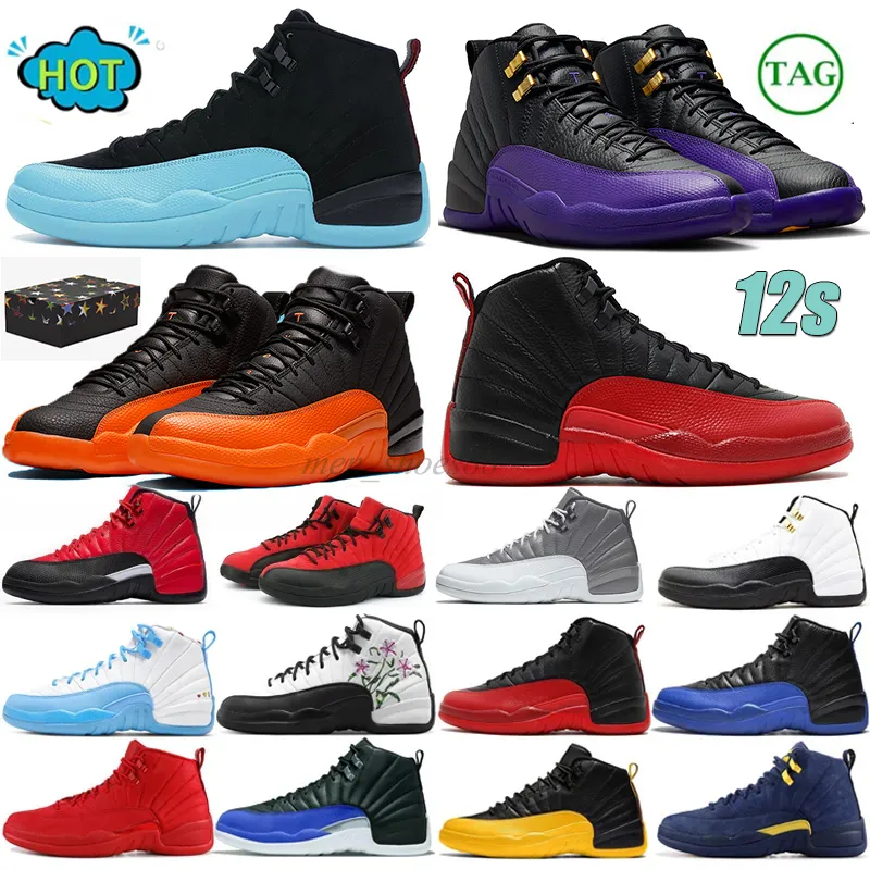 Sneakers Brilliant Orange 12s Men Basketball Shoes Jumpman 12 mens Field Purple Gamma Blue trainers Cherry Black Taxi sports With box