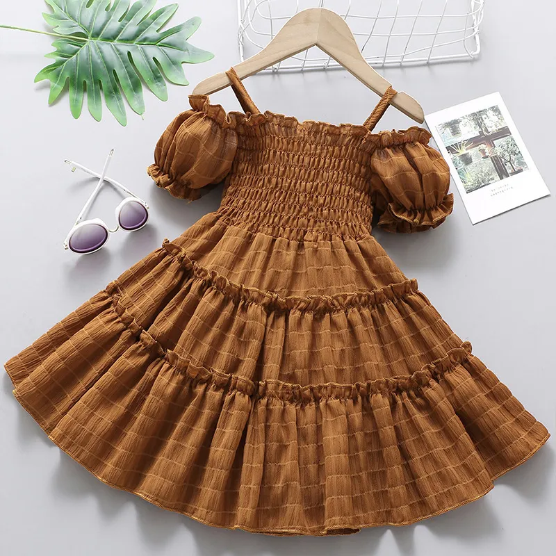 Off the shoulder dress kids discount