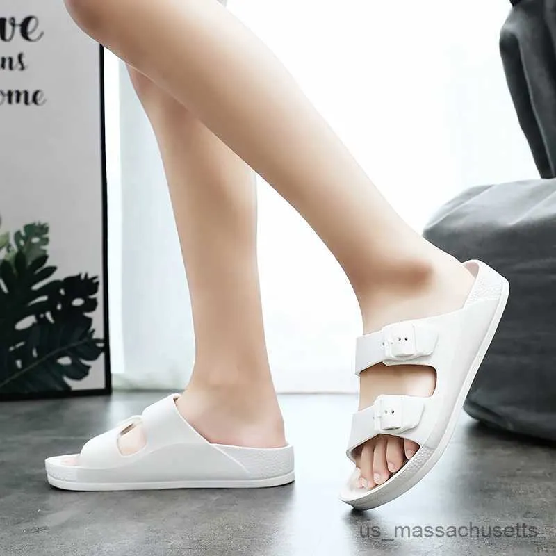 Slipping Women Slifors Coppia estiva Home Sandali piatti non slittati Fashion Fashion Flexible Slifors Scarpe da interno di grandi dimensioni R230815