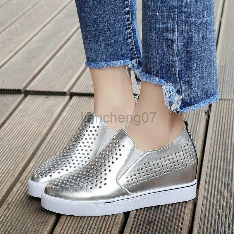 Dress Shoes 2019 Summer Shoes Women Flats Sneakers Ballet Flats Oxfords Shoes Hollow Breathable Slip on Laafers White Cutout Flat Boat Soesl0816