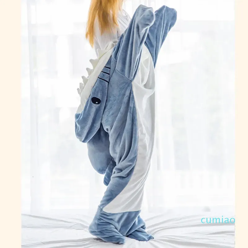 2023 Brancos de desenho animado Saco de dormir Pijama de pijamas Nap karakal de alta qualidade Mermaid Shawl para crianças adultos