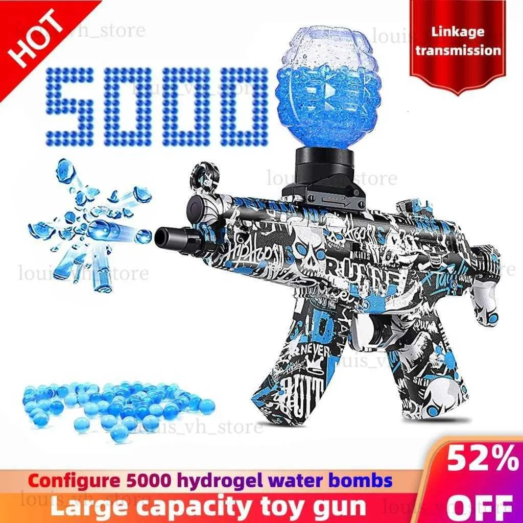 Pistola in plastica Blaster con 5000 palline di idrogel Pistola ad acqua gel Blaster Gioco di tiro all'aperto per festival ldren Giocattolo regalo per bambini T240104