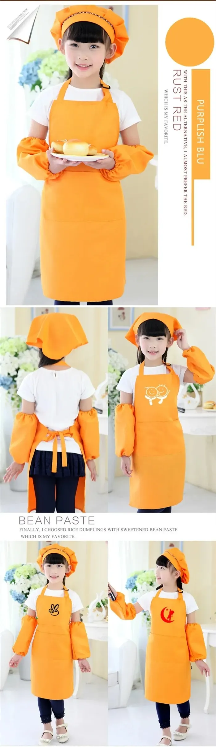 Kids Aprons Pocket Craft Cooking Baking Art Painting Kids Kitchen Dining Bib Children Aprons Kids Aprons A-0380