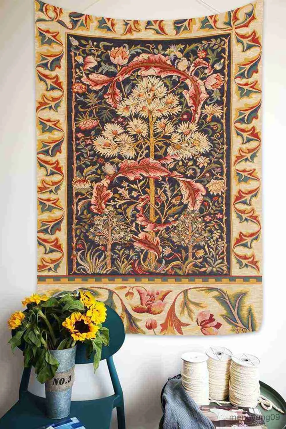 Abstract Flower Antique Tapestry Wall Hanging With Pumpkin Lamp Night Sky Art Wall Hanging For Living Room Bedroom And Dorm Decor R230816 From Mengyang09 15.84 DHgate.Com