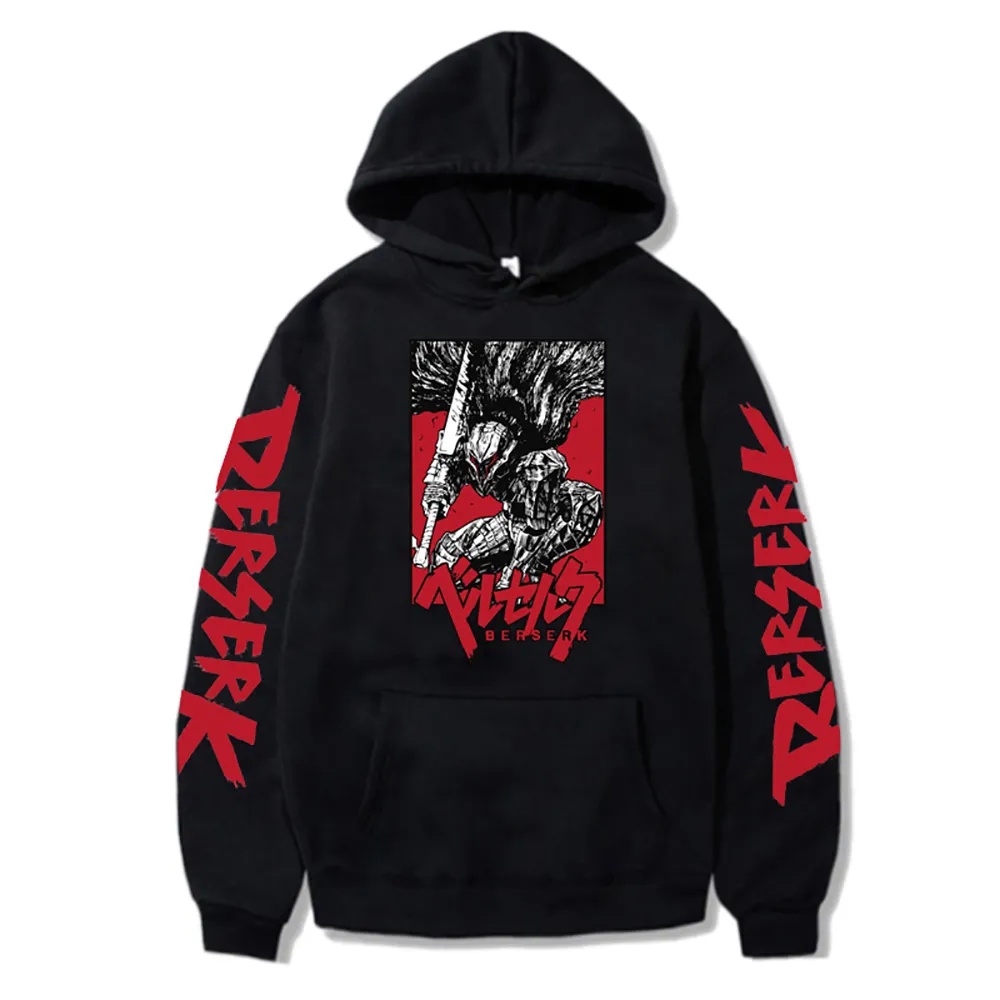 Heren hoodies sweatshirts Japanse anime hoodie mode hoodies retro manga berserk lange mouwen pullovers vintage tops casual harajuku y2k heren kleding 230815