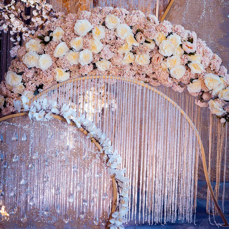 Splendido appeso chiaro acrilico cristallo ghirlanda traverse decorazioni per matrimoni Drape pendela per tallone sospesa decorazioni per corde.