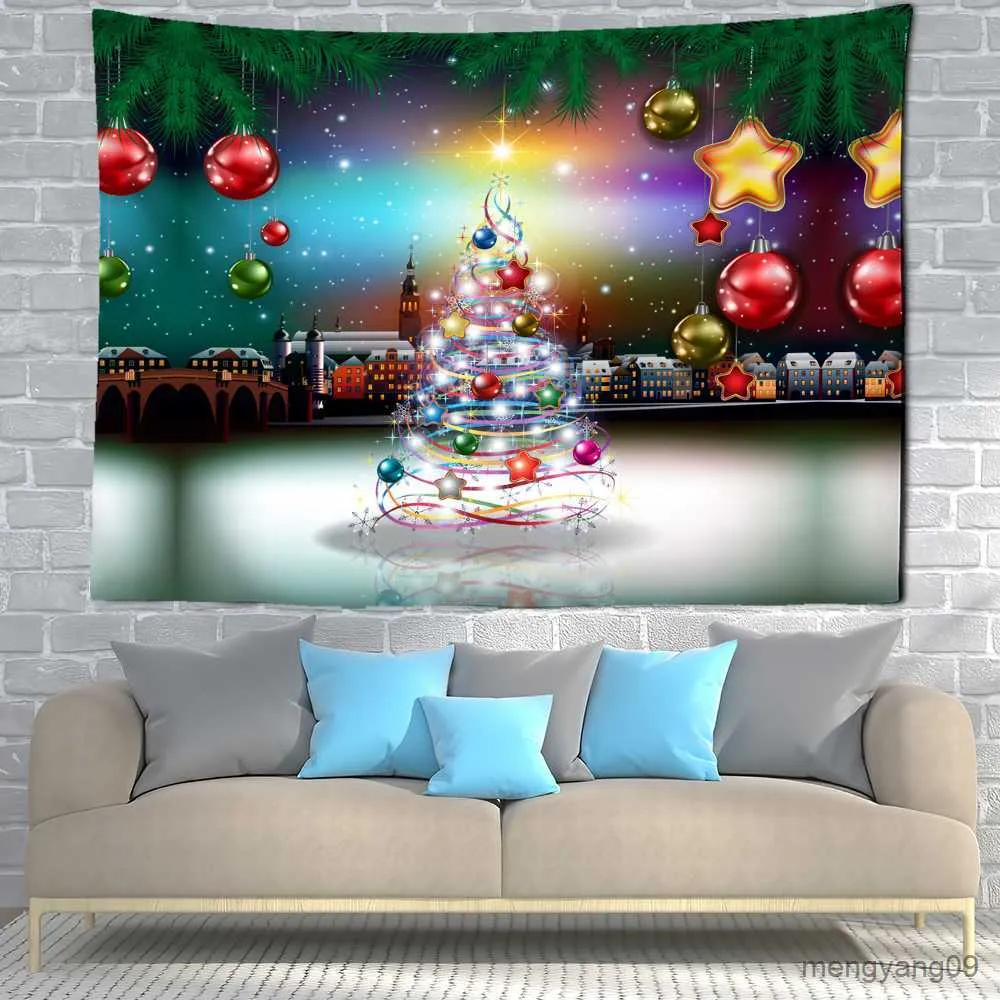 Tapestries Christmas Tree Hanging Cloth Warm Room Decoration Small Fresh Tapestry Home Santa Gift Scene Limited Theme Series R230816