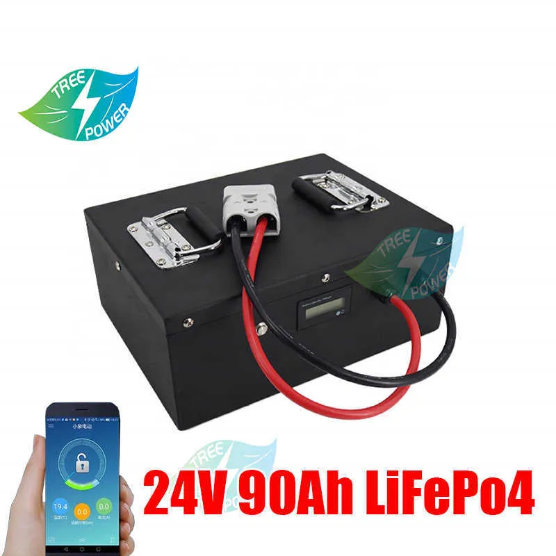 24v 90ah Lifepo4 battery pack 24V lifepo4 not 100AH lithium battery waterproof battery rechargeable for boat motor inverter