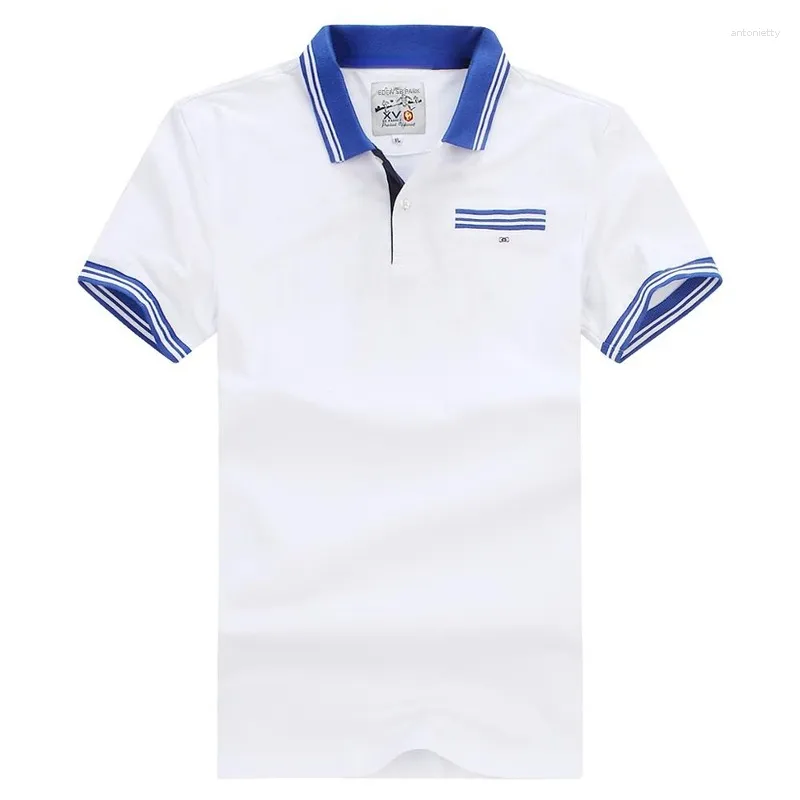 Polos maschile 2023 ricami che vende Homme Polo Short Summer Uomini allungare il cotone traspirato in modo traspirato gradevole più taglia M a 3xl