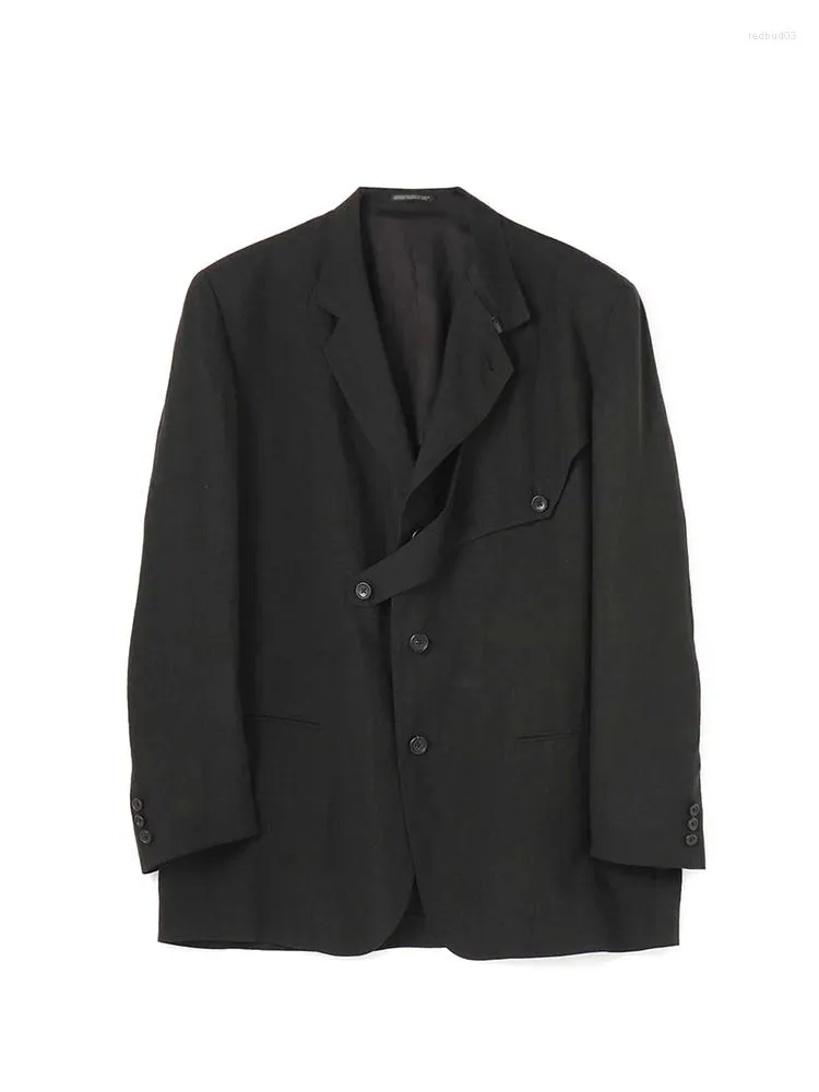 Jackets masculinos Blazers de linho unissex Homme casaco de grandes dimensões do Japão Roupas Man Blazer Blazer Blazer Tops