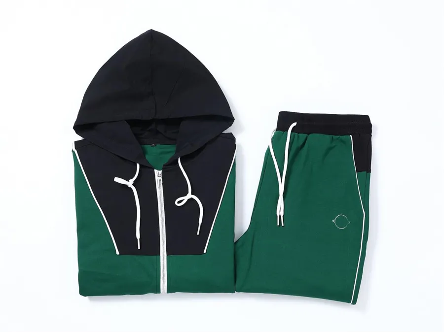 2023 Herrens modespår Klassiska bokstäver som trycker på två stycken Outfits Men's Tracksuit Sweat Sport Sports Suit Men Hoodies Jackets Jogger Sporting Casual Set#09