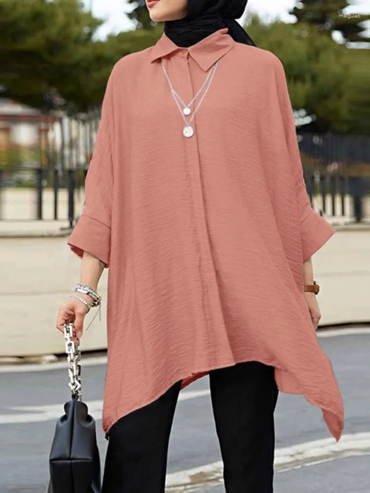 Long Blouse Shirt Women Muslim, Muslim Blouse Long Sleeve