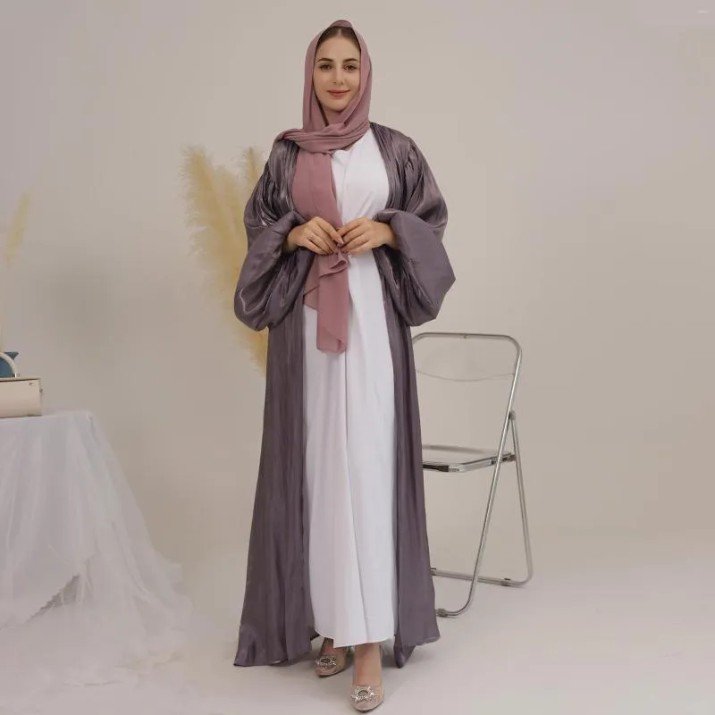 Abbigliamento etnico Eid Abayas for Women 2023 Solupo Musulmano Kimono Party Evening Dubai ISLAMIC HIJABI Ramadan (no hijab no interiore)