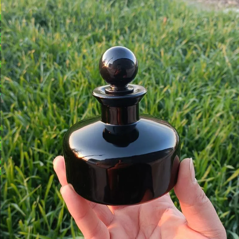 66oz zwarte geur glazen diffusor fles diffuser pot met stop 200 ml geuraccessoires gebruik voor doe -het -zelf vervangende riet diffuser ichg