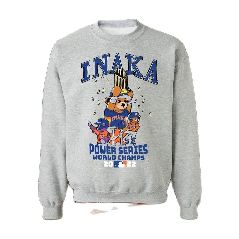 Men's Hoodies Sweatshirts Inaka Sweatshirt Houston Cotton With Fleece Limited Edition Teddy Crewneck IP x World Champs US SIZE 230815