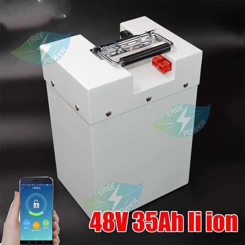 48V 35AH LITHIUM JON Batteripaket med BMS för 48V 2500W 15KW 10KW 1000W EFOIL BOARD TRYCHE BIKE SCOOTER + 5A LARARE