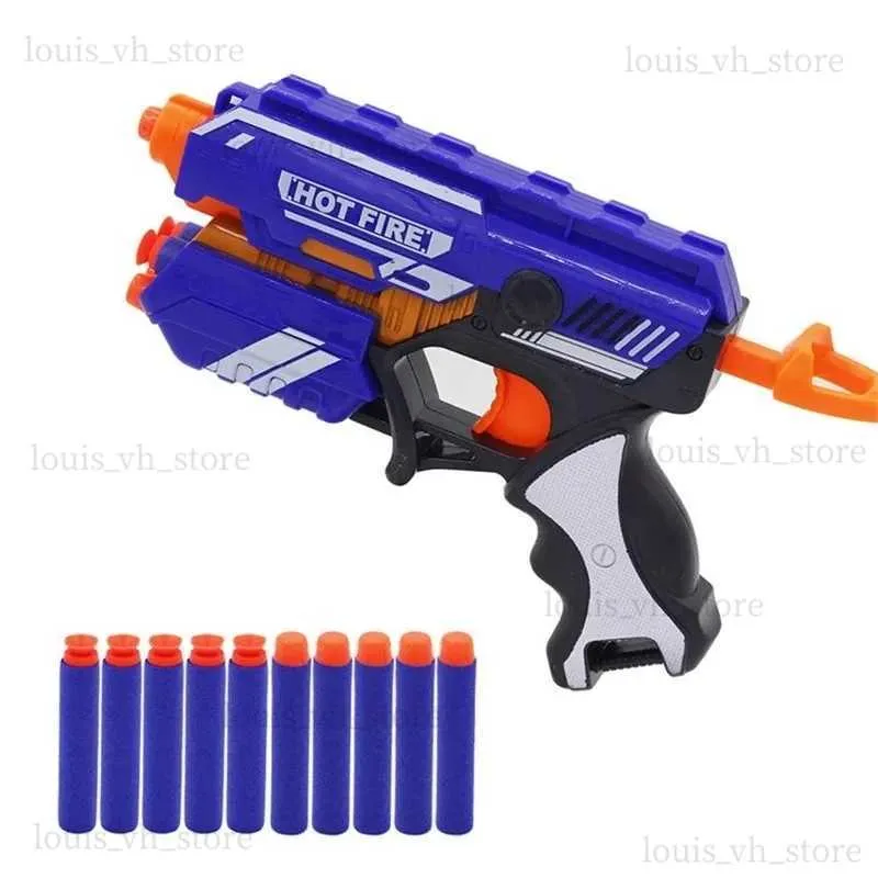 Ldren's Manual Soft Bullets Plastic Toy Gun Kits for Nerf Darts Toy Pistol Gun Long Range Dart Blaster Kids ToysXMas Gift T230816