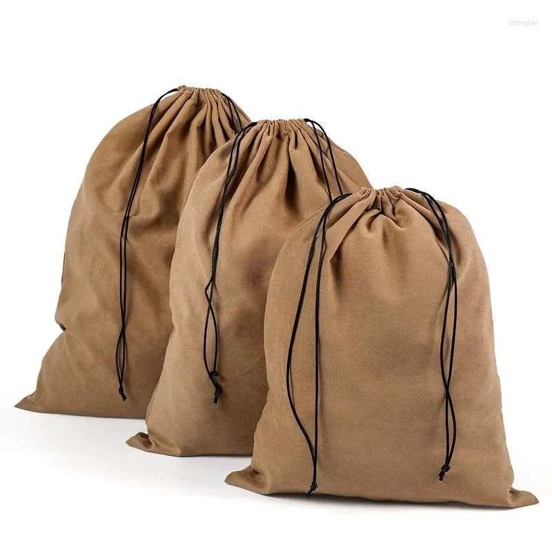 Storage Bags 5pcs/Lot Suede Travel Drawstring Tote Bag Organizer For Underwear Toy Handbag