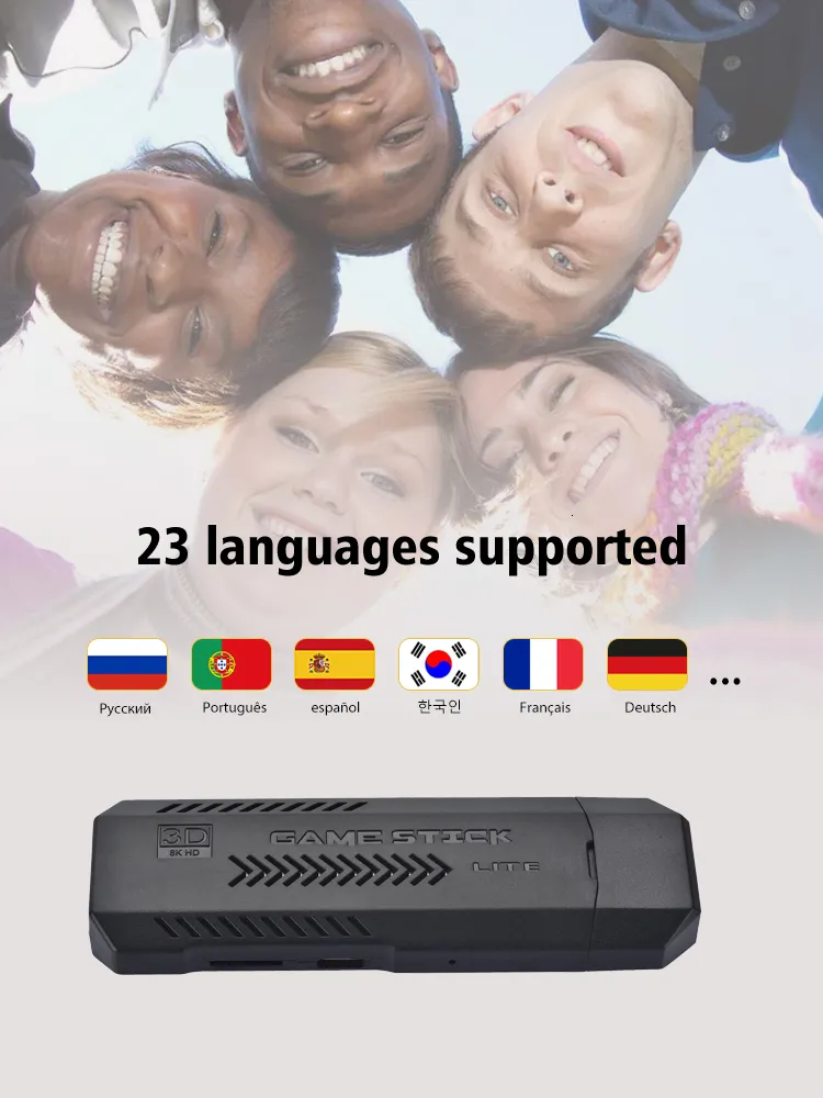 Игровые Контроллеры Джойстики GSPRO Video Console 4K HD TV Stick.