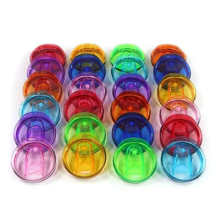 Складские цветные уплотнительные раздвижные крышки, водонепроницаемые уплотнительные крышки, сменные устойчивые к разливу крышки для стаканов на унцию, прямые пивные бокалы