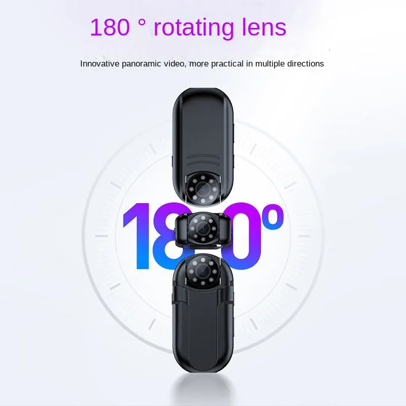 Weatherproof Cameras 1080p HD Portable 180 Rotating Mobile Detection Video Pen Stereo Noise Reduction 90 Days Standby Synchronous Recording 8128GB 230816